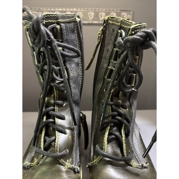 Sorel Phoenix Boots Womens Green Lace Up Combat Ankle Leather Sz 6 - Picture 8 of 13